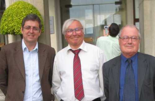 visita a Cluses com le maire Jean Claude Leger e o reitor Claude Courlet